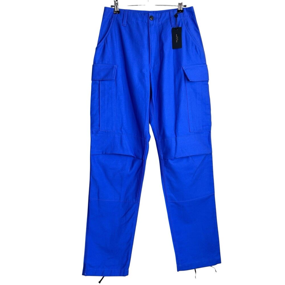 Rag & Bone Pants women Size 0 Sands Cargo Trouser Wide Leg Bright Blue $450